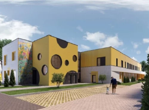 Фасад детского сада в Мурино украсит полотно