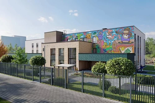 Красочный мурал украсит детский сад