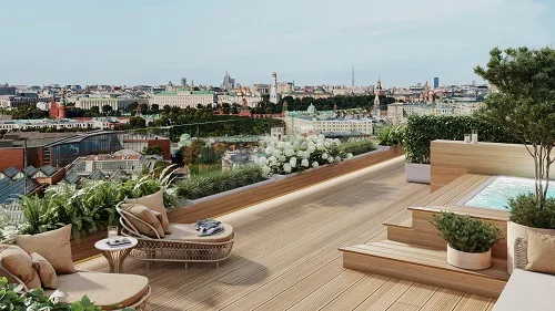 Пентхаусы с террасами составляют 11%