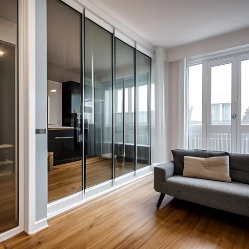 Стеклянная перегородка в интерьере квартиры