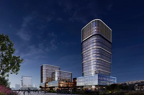 Световой дизайн офисного квартала