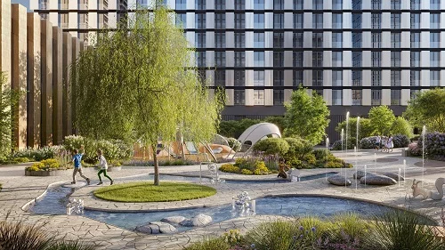 На Пресне начали строительство детской площадки 