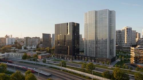 Стартовали работы по остеклению бизнес-центра